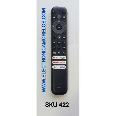 CONTROL REMOTO PARA SMART TV TCL / COMANDO  DE VOZ /  NUEVO ORIGINAL / NUMERO DE PARTE 21001-000154 / RC813 / W8U-RC813A / 25533-RC813A / MODELOS 32S350G / 40S350G / 43S350G / 55Q650G / 65QM850G / 75QM850G / 85QM850G / 98QM850G / 98S550G